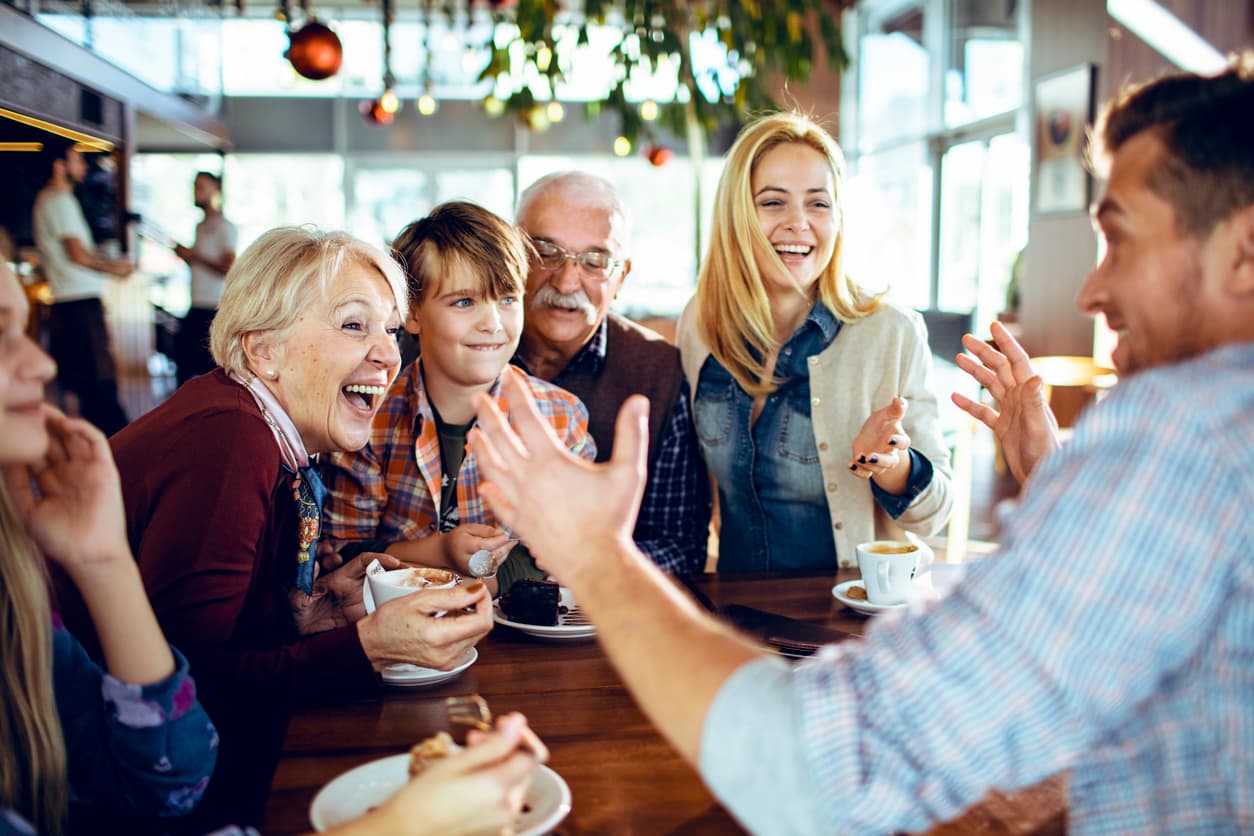 A multi-generational family together